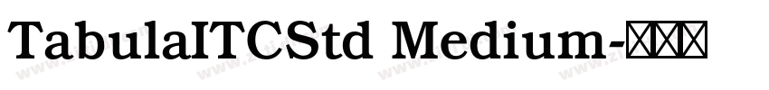 TabulaITCStd Medium字体转换
